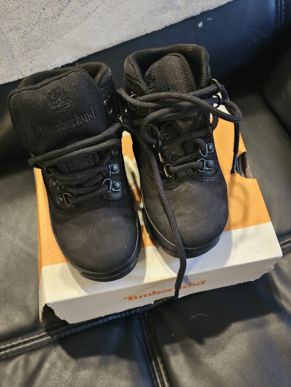 Timberland Kids Black Lace-Up Outdoor Boots